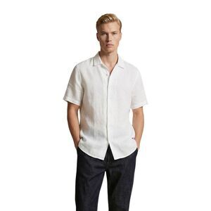 Gianni Lupo White Linen Shortsleeve Men's Shirt